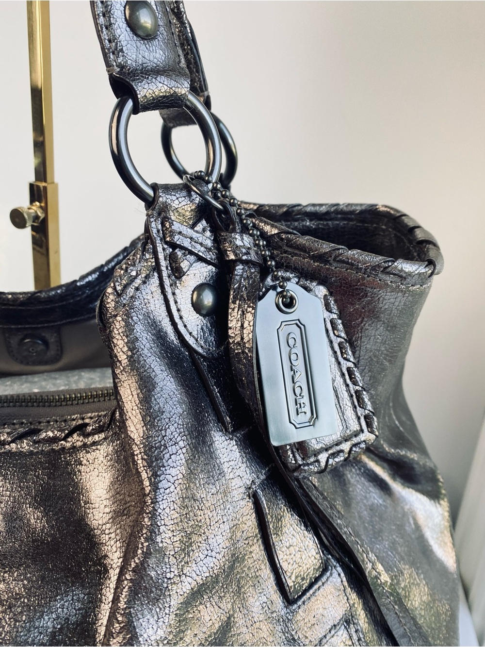 Coach XL Dylan Tote – Limited Edition Metallic Whipstitch - Picture 5 of 16